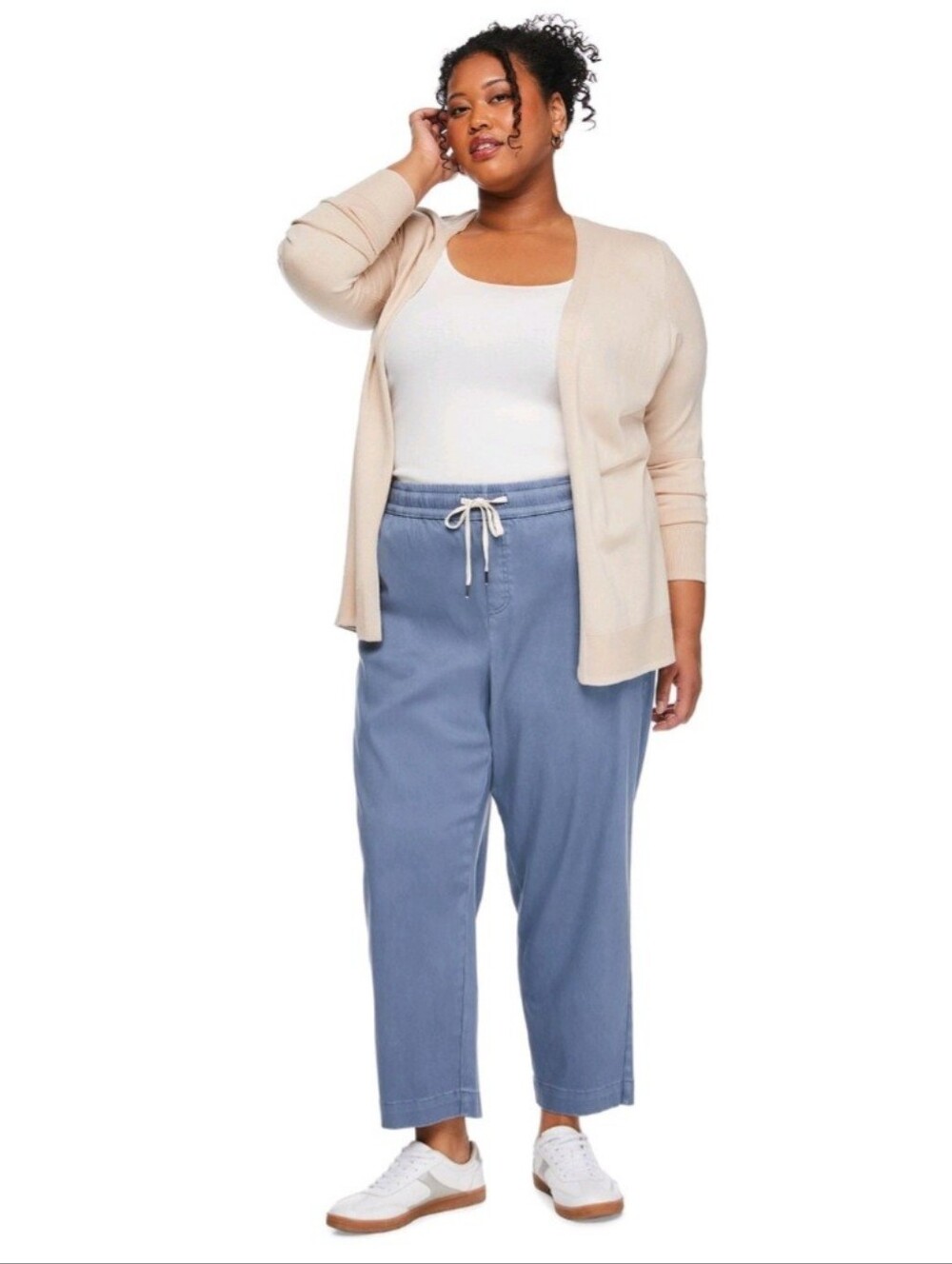 Plus Size Lane Bryant Women's Pull-On Chino Pant 4 Pocket,Elasticized Waistband
